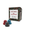Kit assaggio Bacca Rossa con 30 capsule compatibili Nespresso®. Perfetto per provare diverse miscele di caffè in una confezione elegante e raffinata.